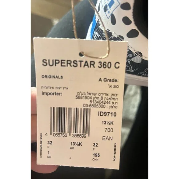 adidas Originals x Disney Superstar 360 I 101 Dalmatians Size 1 Toddler NEW! - Picture 7 of 12